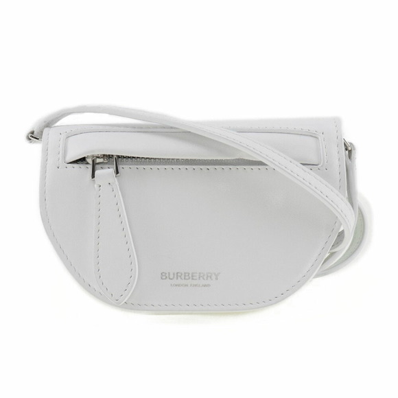 BURBERRY White Leather Shoulder Bag - Picture 1 of 9